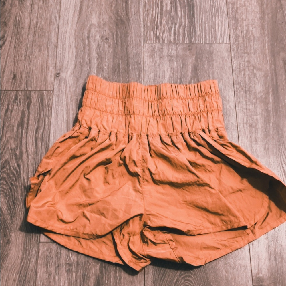 Orange High-Waisted Shorts